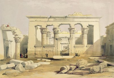 Portico of the Temple of Kalabshah, from Egypt and Nubia, Vol.1 by David Roberts